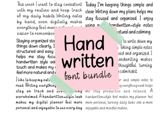 Craft with Creative Handwritten Font Bundles