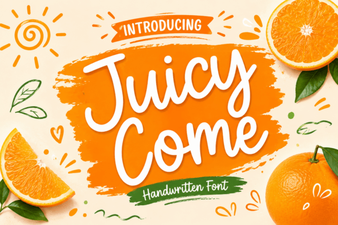 Juicy Come: a Bold Font for Creative Projects