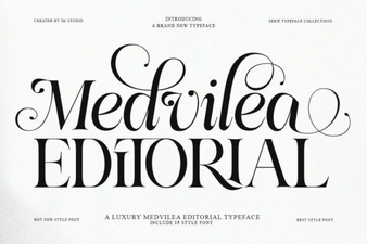 Medvilea Font: Elegant Editorial Typeface for Design Projects